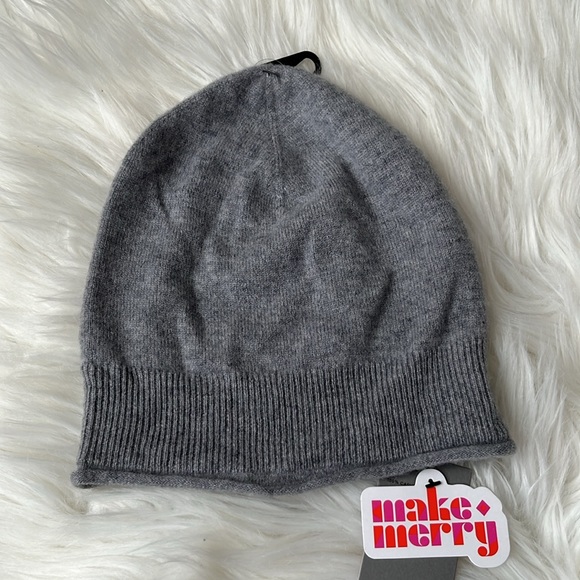 100% Cashmere Knit Beanie Hat - Picture 1 of 5